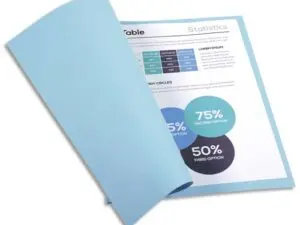 CHEMISE EXACOMPTA FOREVER CARTE RECYCLÉE 220G A4 24X32CM COLORIS BLEU CLAIR PAQUET 100 UNITÉS