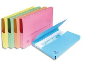 CHEMISE EXACOMPTA SUPER PASTEL POCHETTE CARTE NEUVE RABAT 210G COLORIS ROSE LOT 50 UNITÉS