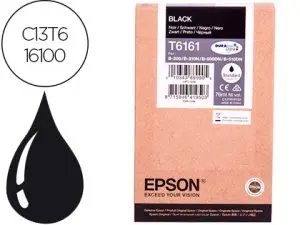 CARTOUCHE EPSON T6161 JET D'ENCRE C13T616100 COULEUR NOIR 3000P