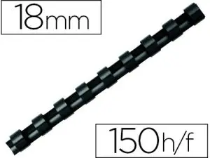ANNEAU PLASTIQUE À RELIER FELLOWES DOS ROND CAPACITÉ 150F 19MM DIAMÈTRE 300MM LONGUEUR COLORIS NOIR BOÎTE 100 UNITÉS