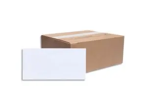 ÇNVELOPPE BLANCHE LA COURONNE OFFICE DL 110X220MM 80G ADHÉSIVE OUVERTURE FACILE BOÎTE 500 UNITÉS