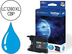 CARTOUCHE BROTHER JET D'ENCRE LC1280XLC COULEUR CYAN HAUTE CAPACITÉ 1200P