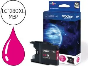 CARTOUCHE BROTHER JET D'ENCRE LC1280XLM COULEUR MAGENTA HAUTE CAPACITÉ 1200P
