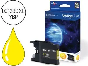CARTOUCHE BROTHER JET D'ENCRE LC1280XLY COULEUR JAUNE HAUTE CAPACITÉ 1200P
