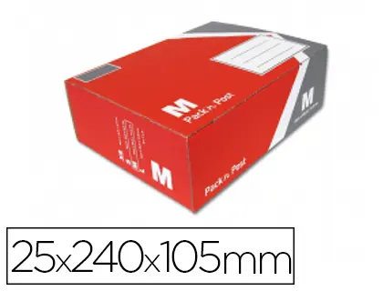 BOÎTE EXPÉDITION POSTALE GPV PACK'N POST 325X240X105MM TAILLE M EMPLACEMENT PRÉCASÉ LIVRÉE PLAT