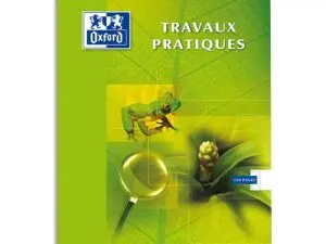 CAHIER PIQUÉ OXFORD TRAVAUX PRATIQUES COUVERTURE PELLICULÉE LAVABLE VÉLIN VELOUTÉ A4+ 24X32CM 80 PAGES SÉYÈS/UNI 90G