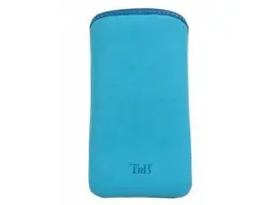 ÉTUI T'NB PROTECTION PURE SMARTPHONE IPHONE SIMILI CUIR NUBUCK 12X6CM INTÉRIEUR ANTI-RAYURES TOUCHER VELOURS BLEU