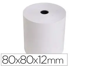 BOBINE THERMIQUE EXACOMPTA SANS BISPHÉNOL A 80X80MM MANDRIN 12MM