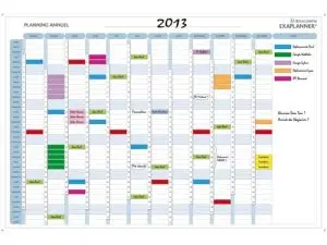 KIT PLANNING EXACOMPTA ANNUEL MAGNETIQUE EFFACABLE A SEC