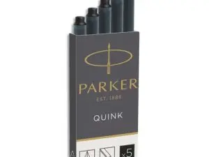 CARTOUCHE PARKER QUINK LONGUE ENCRE NOIRE ÉTUI 5 UNITÉS