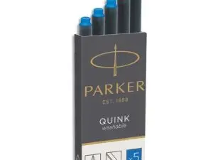 CARTOUCHE PARKER QUINK LONGUE ENCRE BLEUE EFFAÇABLE ÉTUI 5 UNITÉS