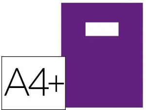 PROTÈGE-CAHIER RIPLAST YÉTI PVC OPAQUE 20/100E INCLUS PORTE-ÉTIQUETTE ET ÉTIQUETTE A4+ 240X320MM COLORIS VIOLET