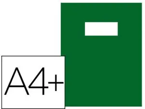 PROTÈGE-CAHIER RIPLAST YÉTI PVC OPAQUE 20/100E INCLUS PORTE-ÉTIQUETTE ET ÉTIQUETTE A4+ 240X320MM COLORIS VERT FONCÉ