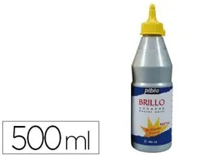 GOUACHE LIQUIDE PÉBÉO BRILLO PRÊTE À L'EMPLOI OPAQUE ONCTUEUSE BRILLANCE EXCEPTIONNELLE COLORIS ARGENT FLACON 500ML