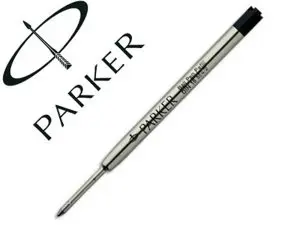 RECHARGE SOLVEIG STYLO-BILLE TYPE PARKER UNIVERSELLE MÉTAL LARGEUR MOYENNE COULEUR NOIR