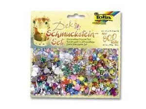 PIERRE DÉCORATIVE FOLIA ASSORTIMENT FORMES COLORIS LOT 800 UNITÉS