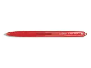 STYLO-BILLE PILOT SUPER GRIP G RÉTRACTABLE POINTE FINE COLORIS ROUGE
