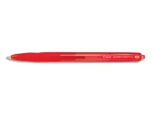 STYLO-BILLE PILOT SUPER GRIP G RÉTRACTABLE POINTE MOYENNE COLORIS ROUGE