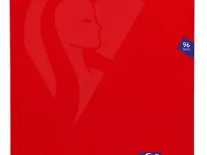 CAHIER PIQUÉ CLAIREFONTAINE MIMESYS COUVERTURE POLYPROPYLÈNE A4+ 24X32CM 96 PAGES 90G RÉGLURE SÉYÈS COLORIS ROUGE