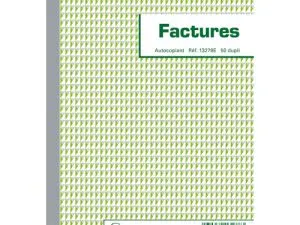 MANIFOLD AUTOCOPIANT EXACOMPTA FACTURES A5 148X210MM FOLIOTAGE 50 DUPLIS