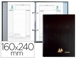 AGENDA EXACOMPTA PERPÉTUEL CAISSE 2 ANNEAUX 160X240MM RELIURE POUR FEUILLETS MOBILES COLORIS NOIR