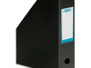 BOÎTE CLASSEMENT ELBA PAN COUPÉ PVC 320X240MM DOS 100MM TROU PRÉHENSION PORTE-ÉTIQUETTE SOUDÉ LIVRÉ PLAT COLORIS NOIR