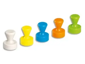 AIMANTS MAUL NEODYME FORME QUILLE RESISTANCE 1.5 KG      COLORIS ASSORTIS LOT DE 10