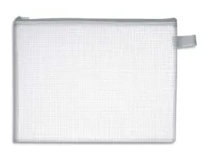 POCHETTE WONDAY ZIPPEE PVC RENFORCEE 13X17CM USAGE BUREAU COLORIS SEMI-TRANSPARENT