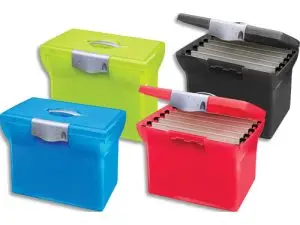 VALISETTE OXFORD CLASS'N GO PORTE-DOCUMENTS POLYPROPYLÈNE AVEC 5 DOSSIERS SUSPENDUS CAVALIER ET ÉTIQUETTES INDEXATION