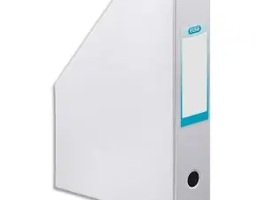 BOÎTE CLASSEMENT ELBA PAN COUPÉ PVC 320X240MM DOS 70MM TROU PRÉHENSION PORTE-ÉTIQUETTE SOUDÉ LIVRÉ PLAT COLORIS BLANC