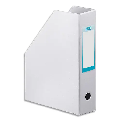 BOÎTE CLASSEMENT ELBA PAN COUPÉ PVC 320X240MM DOS 70MM TROU PRÉHENSION PORTE-ÉTIQUETTE SOUDÉ LIVRÉ PLAT COLORIS BLANC