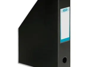 BOÎTE CLASSEMENT ELBA PAN COUPÉ PVC 320X240MM DOS 70MM TROU PRÉHENSION PORTE-ÉTIQUETTE SOUDÉ LIVRÉ PLAT COLORIS NOIR