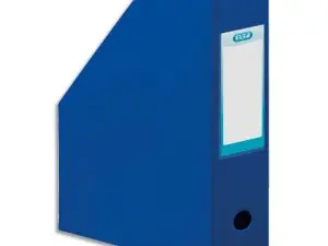 BOÎTE CLASSEMENT ELBA PAN COUPÉ PVC 320X240MM DOS 100MM TROU PRÉHENSION PORTE-ÉTIQUETTE SOUDÉ LIVRÉ PLAT COLORIS BLEU