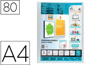 PROTÈGE-DOCUMENTS ELBA POLYVISION POLYPROPYLÈNE COUVERTURE SOUPLE 40 POCHETTES 80 VUES A4 210X297MM INCOLORE