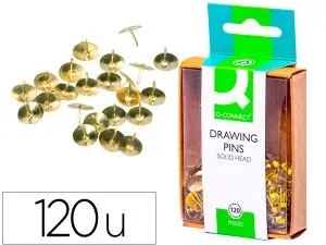 PUNAISE Q-CONNECT LAITON DIAMÈTRE 10MM BOÎTE PLASTIQUE 120 UNITÉS