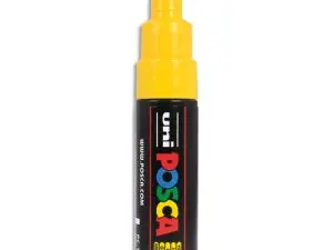 MARQUEUR PEINTURE POSCA PC7M POINTE LARGE CONIQUE ENCRE INODORE COUVRANTE MISCIBLE TOUS SUPPORTS COLORIS JAUNE