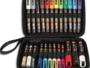 MARQUEUR POSCA POINTES ASSORTIES COLORIS ASSORTIS    MALLETTE 24 UNITES