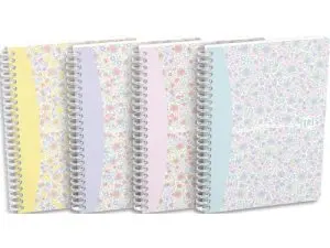 CAHIER OXFORD FLORAL COUVERTURE 360 DEGRÉS FINITION SOFT TOUCH A5 120 PAGES 90G QUADRILLAGE 5MM