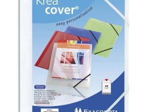 CHEMISE 3 RABATS EXACOMPTA KREA COVER A4 COUVERTURE PERSONNALISABLE PP OPAQUE COLORIS BLANC