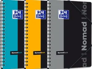 CAHIER SPIRALE OXFORD STUDY NOMADBOOK RELIURE INTÉGRALE B5 176X250MM 160 PAGES 90G QUADRILLAGE 5MM