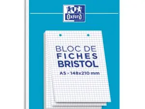 CAHIER DE FICHES BRISTOL 2.0 OXFORD A5 14,8X21CM 5X5MM 30 UNITÉS