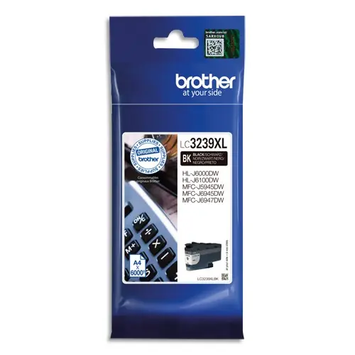 CARTOUCHE BROTHER JET D'ENCRE LC3239 COULEUR NOIR 6000 PAG