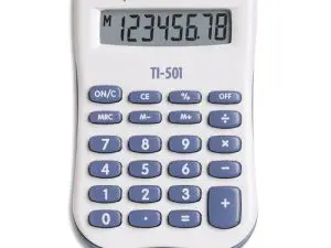 CALCULATRICE TEXAS INSTRUMENTS POCHE TI-501 MÉMOIRE TOUCHE POURCENTAGE PILE 56X91X11MM 28G