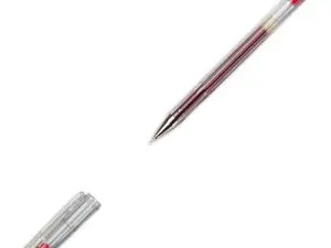 STYLO-BILLE PILOT G-TEC-C4 POINTE HI-TEC ÉCRITURE EXTRA FINE 0.2MM ENCRE GEL CORPS TRANSLUCIDE ROUGE