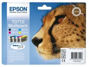 CARTOUCHE EPSON T0715 JET D'ENCRE C13T07154010 PACK 4 ENCRES