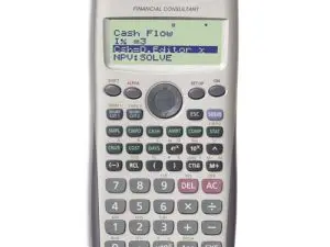 CALCULATRICE CASIO FINANCIÈRE FC-200V GRAND ÉCRAN LCD 4 LIGNES CALCUL 161X80X13.7MM 110G OBLIGATIONS POINT MORT