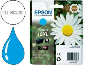 CARTOUCHE EPSON T1812 JET D'ENCRE C13T18124010 COULEUR CYAN HAUTE CAPACITÉ 450P
