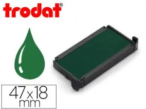 RECHARGE TAMPON TRODAT 4912T 4 LIGNES MAXIMUM 47X18MM COLORIS VERT BLISTER 3 UNITÉS
