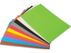 FEUILLE MOUSSE O'COLOR CAOUTCHOUC EVA 20X30CM 10 COLORIS ASSORTIS POCHETTE 10 UNITES