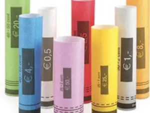 ROULEAUX PAPIER SAFESCAN POUR PIECES DE 0,01 A 2¤ COLORIS   ASSORTIS LOT 80 UNITES